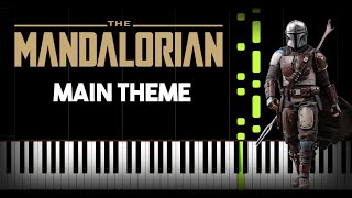 The Mandalorian Main Theme  Piano Cover Synthesia [upl. by Addis]