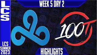 C9 vs 100 Highlights  LCS Summer 2023 W5D2  Cloud9 vs 100 Thieves [upl. by Harv]