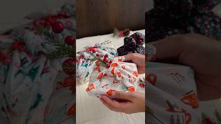 Fabric Wrapped Gifts for the Holidays furoshiki fabriclove sustainable gift [upl. by Rovelli]