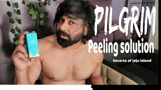 review PILGRIM peeling solution यह जादू प्रोडक्ट pilgrim peeling faceglow darkspot haircare [upl. by Atselec]