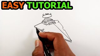 How to draw a star wars destroyer  Drawing Ideas For Beginners [upl. by Turley377]