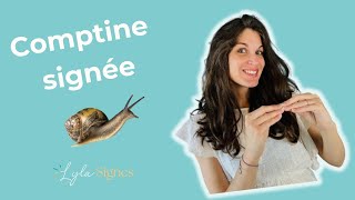 Comptine signée avec bébé petit escargot [upl. by Atnwahsal]