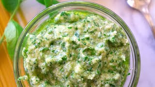 How to Make Basil Pesto Easy 2Step Recipe Pesto alla Genovese [upl. by Yrrol]