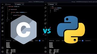 C vs Python Speed Test Counting to a Million  Which is Faster coding pythonprogrammingviral [upl. by Ociredef]