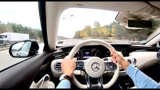 Mercedes Benz S63 Cabriolet Autobahn Top Speed Drive [upl. by Erfert]