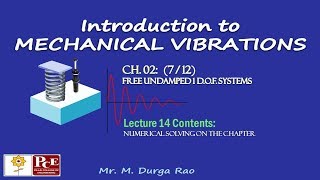 Mechanical Vibrations Ch2 Free undamped 1 dof vibration systems 712 [upl. by Knutson168]