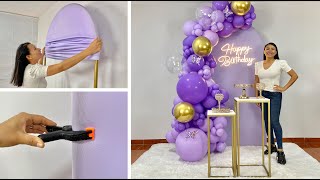 Decoraciones para fiestas con globos de feliz cumpleaños azul Klein dorado [upl. by Enorej]