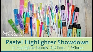 Pastel Highlighter Review and Swatch  11 brands • 62 pens [upl. by Martie]