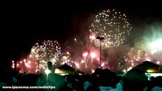 REVEILLON IN RIO DE JANEIRO  Copacabana Beach New Years Fireworks Celebration [upl. by Eelarbed]