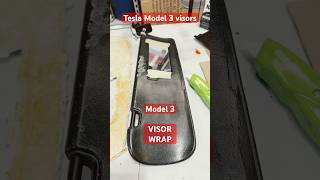 Tesla Model 3 visor wrap tesla model3 alcantara electriccar [upl. by Rimola]