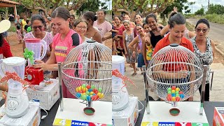 Ganhe LIQUIDIFICADOR e alimentos no BINGO solidário [upl. by Naerda]