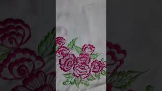 Pillow cover takiya design embroidery design shortvideo [upl. by Ydnac]