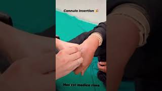 Cannula insertion 😍inspiration hospital rims mbbsdoctor medicaldegree doctor like follow [upl. by Rossi651]