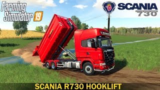 Farming Simulator 19  SCANIA R730 HOOKLIFT Building a Bridge [upl. by Loram]