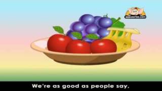 Rhymes for Learning English with Lyrics  Fruits [upl. by Airamanna]