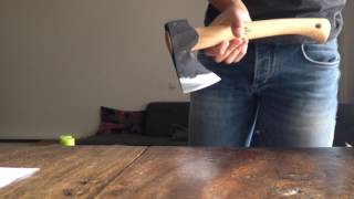 Gransfors bruk wildlife hatchet  sharpness test [upl. by Hunfredo222]