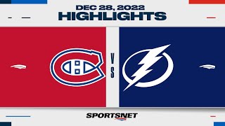 NHL Highlights  Canadiens vs Lightning  December 28 2022 [upl. by Jezrdna]