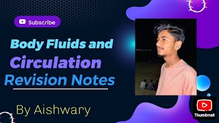 Body Fluids and Circulation Revision Note neet2025examtrendingyoutube motivationneetstudy [upl. by Charmain248]