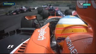 Alonso onboard race Austria 2017 Formation Lap  Crash  DNF [upl. by Yduj950]