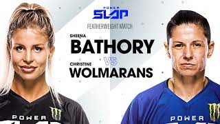 Sheena Bathory vs Christine Wolmarans  Power Slap 5 Full Match [upl. by Merdith]