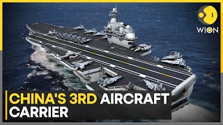 Chinas Fujian Aircraft Carrier wraps up second sea trial  WION [upl. by Saenihp902]