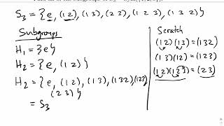 Groups Subgroups of S3 [upl. by Fosdick]