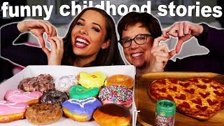 KRISPY KREME DONUTS amp PIZZA MUKBANG ft my mom [upl. by Bruner893]