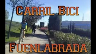 Carril bici Via de la hispanidad Fuenlabrada  Madrid Parte 3 [upl. by Nyar]