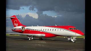 Bombardier Global Express XRS  N60BJ departure from Ostend Airport  EBOS [upl. by Anitsirhcairam]