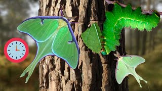 Luna Moth Life Cycle in ONE MINUTE Actias luna  Moon moth [upl. by Luca]