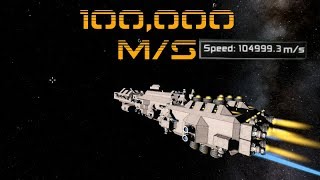 Space Engineers 100000 ms THIS IS TOO FAST [upl. by Artema]