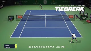 TIEBREAK  Jannik Sinner Vs Stefanos Tsitsipas I Shanghai Masters I Expert Difficulty PS5 [upl. by Stilla402]