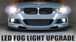 BMW F30 LED FOG LIGHT UPGRADE • INSTALLATION AND CODING [upl. by Chadwick]