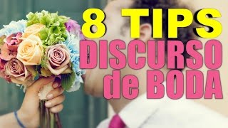 Discursos de Bodas Espectaculares 8 TIPS para dar el Mejor Discurso de Boda [upl. by Duer885]