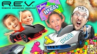 REV Cars Battle w NERDS CANDY All Over The Floor FGTEEV Mysterious Family Foggy Fun Mess [upl. by Genevra566]