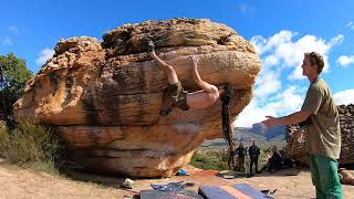 Rocklands Bouldering Poison Dwarf 7bV8 [upl. by Nareik]