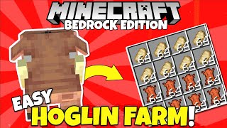 Easy HOGLIN Farm Tutorial 2500 ItemsHour Minecraft Bedrock Edition  MCPE Xbox PC PS5 [upl. by Attegroeg847]