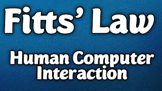 Fitts Law  Human Computer Interaction  UrduHindi [upl. by Lerrud]