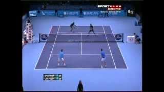 BhupathiBopanna vs GranollersLopez  ATP Masters Cup London 2012 FINAL Highlights bojan svitac [upl. by Mackler]