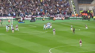 Aaron Cresswell Goal for West Ham v Man City 29042018 [upl. by Behm516]