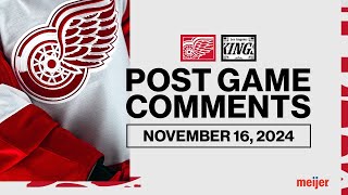 Ben Chiarot Andrew Copp Derek Lalonde Post Game Comments vs LAK  Nov 16 2024 [upl. by Mairam162]