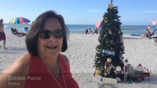 Christmas tree in Manatee Public Beach delights many [upl. by Hollah]