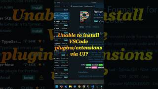 VSCode plugin manual installation [upl. by Alywt]