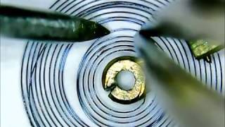 Repairing distorted hairspring of a LeCoultre Cal 1 movement [upl. by Given828]