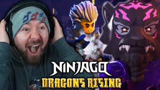 RAS amp CINDER ARE SO SICK Ninjago Dragons Rising Season 2 Episode 1 REACTION [upl. by Deering800]