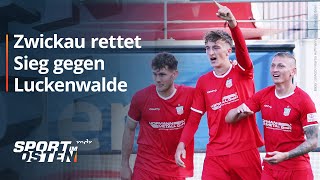 FSV Zwickau rettet in Unterzahl Sieg gegen Luckenwalde  Sport im Osten  MDR [upl. by Airbas946]