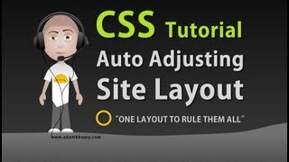 CSS Auto Adjusting Stretch Fit Web Site Layout Tutorial HTML5 Template [upl. by Ogdon]