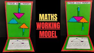 Exterior Angle Property Working Model  Maths Working Model  Maths Exhibition model for school [upl. by Cindra299]