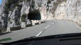 Driving on the scenic D2 road near Gréolières France [upl. by Ellenwahs]