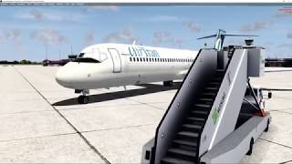 Prepar3D P3D v42  TFDi Design  Boeing 717  EDDT  ESSA [upl. by Nosrak]